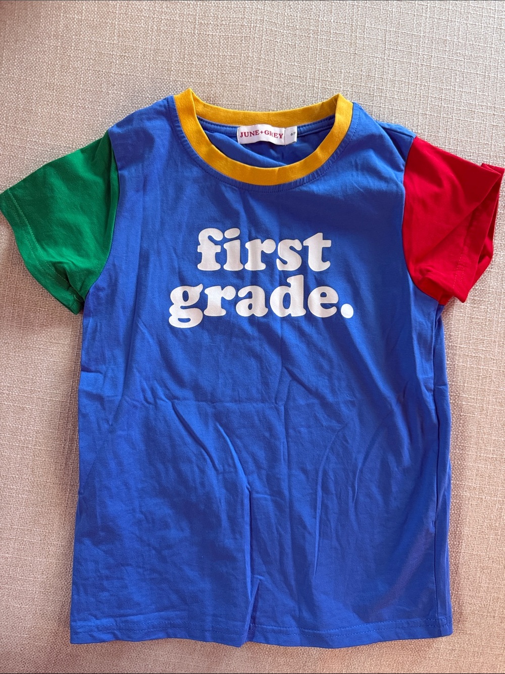 June & Grey First Grade Colorblock Tee